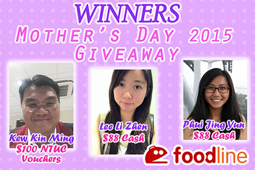 FoodLine Mother's Day 2015 GV Voucher vs $88 Winner